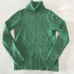 Boden Green Marled Turtleneck Sweater